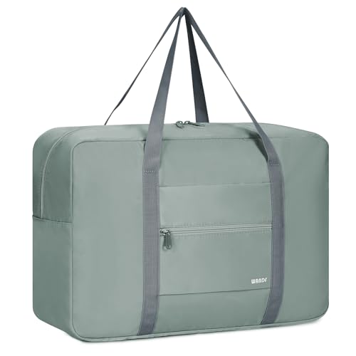 Handgepäck Tasche für Flugzeug Reisetasche Klein Faltbare Handgepäck Koffer 55x40x20cm / 45x36x20cm Sporttasche Krankenhaustasche Weekendertasche von WANDF (Seladon 25L) von WANDF