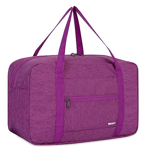 Handgepäck Tasche für Flugzeug Reisetasche Klein Faltbare Handgepäck Ryanair 40x20x25cm Sporttasche Krankenhaustasche Weekendertasche von WANDF (Denim Lila 20L) von WANDF
