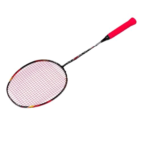Federball Set Badmintonschläger 82 g Angriffs- und Verteidigungsschläger G5 Kohlefaser + Wolframstahl + Titanlegierung(1PCS Red AIR) von WANGBINGXING