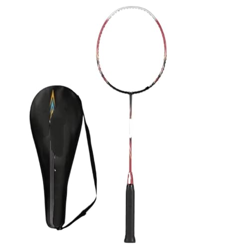 Federball Set Vollcarbon-Badmintonschläger Offensiver Badmintonschläger mit Saite(D Strung 3U) von WANGBINGXING