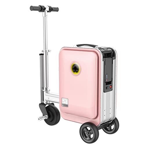 WANGLIDD Smart-Riding-Koffer, Gepäck, Handgepäck, Check-in-Koffer, LED-Blinklicht, Rückfahrfunktion, USB-Aufladung, Smart-App von WANGLIDD