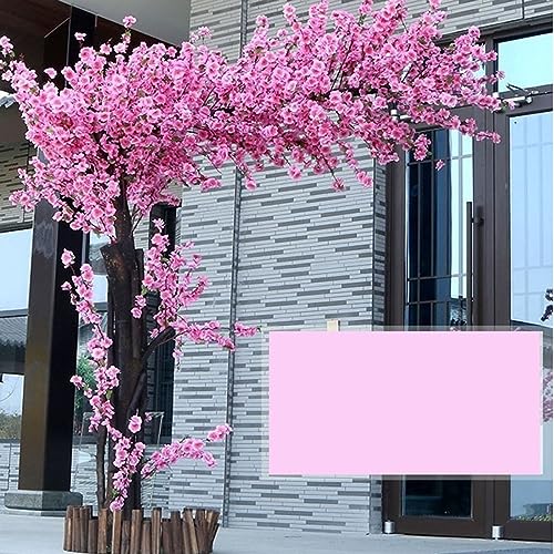 Große Heimdekoration, künstliche Kirschblütenbäume, künstliche Sakura, Stiele aus echtem Holz und lebensechte Blätter, Nachbildung einer künstlichen Pflanze für Sakura-Blüten, 1 x 0,6 m/3,2 x 1,9 Fuß von WANGLL