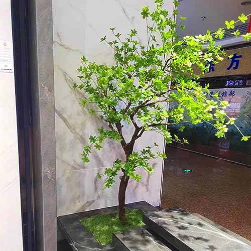Künstlicher Baum, simulierter japanischer Glockenbaum, große Kunstpflanzen, Haus, moderne Gründekoration für den Innenbereich, Zuhause, Büro, Einweihungsparty, Gartendekoration, H 3,5 m/11,4 ft von WANGLL