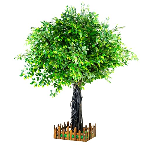 Künstlicher Ficus-Baum, künstlicher Ficus-Baum, künstlicher Ficus-Baum, künstliche grüne Banyan-Bäume, künstlicher Banyan-Baum, Ficus-Baum, Wunschbaum, künstlicher Baum für drinnen und draußen, 1,2 x von WANGLL