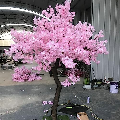 Rosa Simulationspflanze, japanischer künstlicher Kirschblütenbaum, gefälschte verschlüsselte Sakura-Blumen, Wunschbaum, Pfirsichblume, Seidenblume, Einkaufszentrum-Dekoration, 1,2 x 1 m/3,9 x 3,2 Fuß von WANGLL