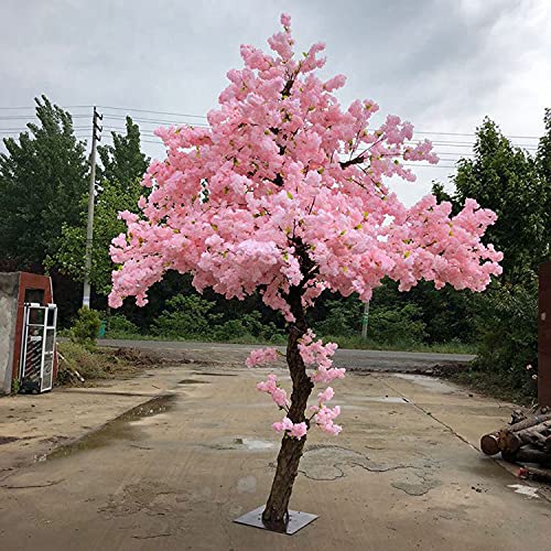 Simulationspflanze, rosafarbener künstlicher Kirsch-/Pfirsichblütenbaum, künstliche Sakura-Seidenblumen-Dekoration, drinnen und draußen, Wevent Party, Restaurant, Einkaufszentrum, Dekor, 3 x 2,5 m von WANGLL