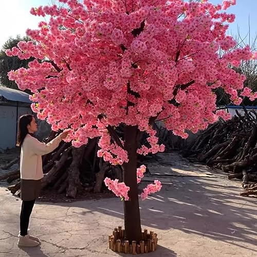 WANGLL Bogen rosa gefälschte Sakura-Blume Champagner Kirschblütenbaum große Pflanze Wunschbaum künstliche Bäume für Hochzeit Event Party Restaurant Einkaufszentrum 1,2 x 0,8 m/3,9 x 2,6 Fuß von WANGLL