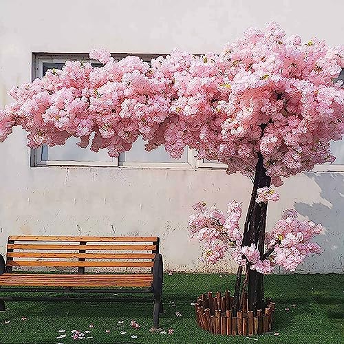 WANGLL Künstliche Bäume, künstlicher Kirschblütenbaum, Sakura-Baum, Dekor, Kirschblütenreben, für drinnen und draußen, für Zuhause, Büro, Party, Hochzeit, A-2 x 1,5 m/6,6 x 4,9 Fuß von WANGLL