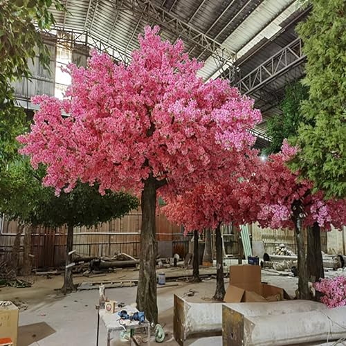 WANGLL Künstlicher Baum, großer rosa Kirschbaum, künstlicher Baum aus Kunststoff, künstlicher Baum zur Dekoration von Innen- und Außengärten, 5 x 4 m von WANGLL
