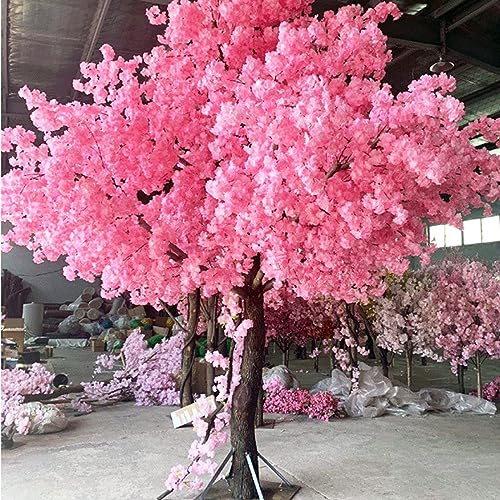 WANGLL Künstlicher Kirschblütenbaum, Dekoration, gefälschte Sakura-Blumenbäume, handgefertigter rosa Baum für Innen- und Außengärten, Hochzeiten und Heimbüro, 2,5 x 2,5 m/8,2 x 8,2 Fuß von WANGLL