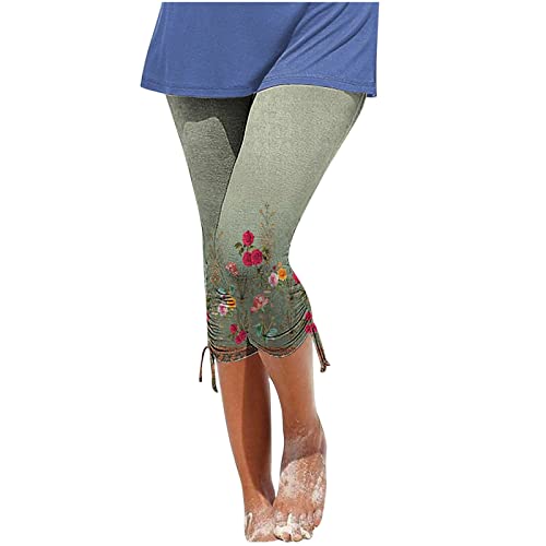 WANGTIANXUE Sommerhose Damen Leicht Caprihose Damen Sommer 3/4 Hose Straight Bein Freizeithose Trekkinghose Weiße Lang Capri Hose Lässige Outdoorhose Strandhose Stretch Dreiviertel Hosen Sporthose von WANGTIANXUE