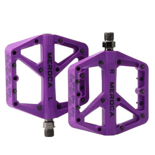 MTB Pedale Slip MTB Pedal -Nylonfaser -Versiegelungspedal for versiegelte Lager for Rennrad mit Rennrad BMX Ultra-Licht-Fahrradteile Fahrradpedale (Color : Purple) von WANGZEYU
