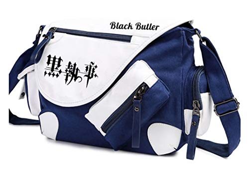 WANHONGYUE Black Butler Anime Messenger Bag Canvas Umhängetasche Kuriertasche Schultertasche für Reise Arbeit und Schule Blau / 2 von WANHONGYUE