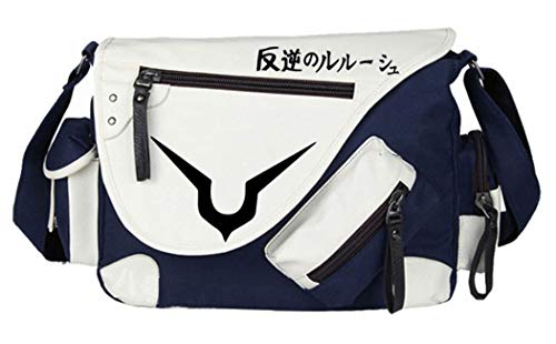 WANHONGYUE Code Geass Anime Messenger Bag Canvas Umhängetasche Kuriertasche Schultertasche für Reise Arbeit und Schule Blau / 2 von WANHONGYUE