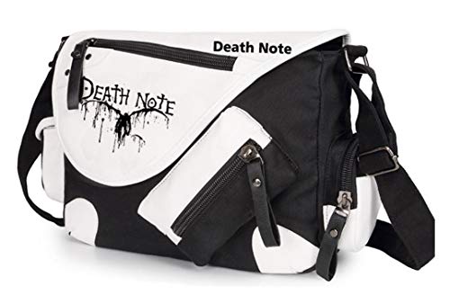 WANHONGYUE Death Note Anime Messenger Bag Canvas Umhängetasche Kuriertasche Schultertasche für Reise Arbeit und Schule Schwarz / 2 von WANHONGYUE