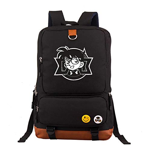 WANHONGYUE Detective Conan Anime Leuchtend Laptop Rucksack Schultasche Büchertasche Schulrucksack Student Backpack von WANHONGYUE
