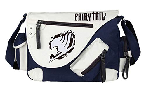 WANHONGYUE Fairy Tail Anime Messenger Bag Canvas Umhängetasche Kuriertasche Schultertasche für Reise Arbeit und Schule Blau / 1 von WANHONGYUE