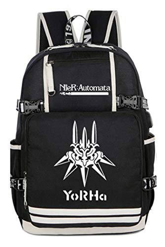 WANHONGYUE NieR:Automata Leuchtend Backpack Schultasche Student Laptoprucksack Rucksack mit USB-Ladeanschluss /3 von WANHONGYUE