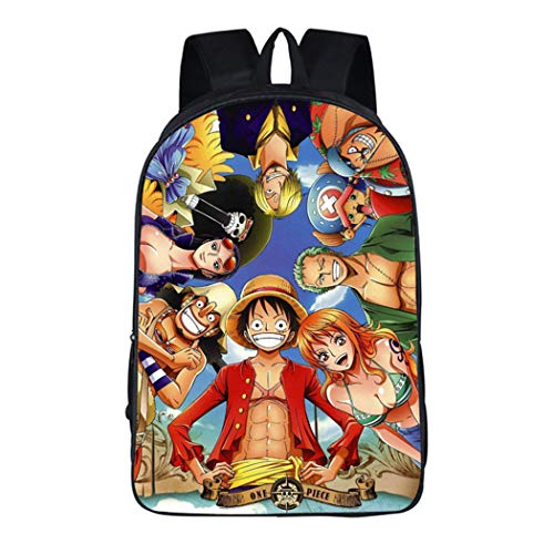WANHONGYUE One Piece Anime Bilddruck Backpack Rucksack Büchertasche Schultasche für Schüler /9 von WANHONGYUE