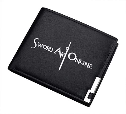 WANHONGYUE Sword Art Online Anime Leuchtend Portemonnaie Bifold Brieftasche Kunstleder Schlanke Geldbörse Lumineux 1 / B von WANHONGYUE