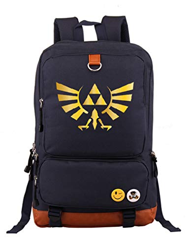 WANHONGYUE The Legend of Zelda Spiel Laptop Rucksack Schultasche Büchertasche Schulrucksack Student Backpack Schwarz /5 von WANHONGYUE