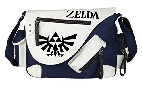 WANHONGYUE The Legend of Zelda Spiel Messenger Bag Canvas Umhängetasche Kuriertasche Schultertasche für Reise Arbeit und Schule Blau / 1 von WANHONGYUE
