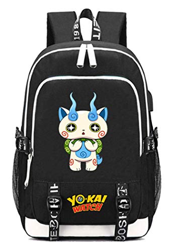 WANHONGYUE YO-Kai Watch PuniPuni Spiel Backpack Schultasche Laptop-Rucksack mit USB-Ladeanschluss und Kopfhöreranschluss /6 von WANHONGYUE