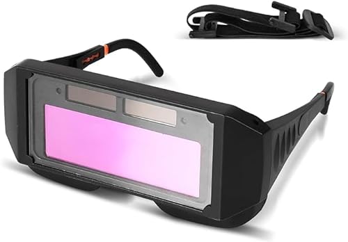 WAONIQ 1 Paar Schweissbrillen Automatisch, Solar Automatische Verdunkelung, Verdunkelung für Plasma Schweißbrille Automatik Sicherheits, Anti-Flog Schweisshelme Zubehö von WAONIQ