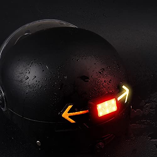 Fahrradhelm-Lichter mit kabelloser Fernbedienung – WASAGA Rücklicht für Fahrrad mit Blinklicht für Radfahren und 6 Stroboskoplichter für Sicherheitswarnung hinten (rot) von WASAGA