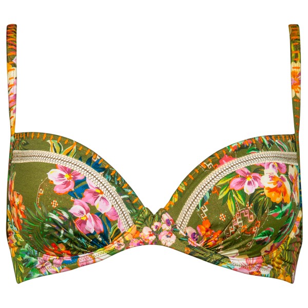 Watercult - Women's Sunset Florals Bikini Top 7374 - Bikini-Top Gr 36 - C;36 - D;36 - E;38 - C;38 - D;38 - E;40 - C;40 - D;40 - E;42 - C;42 - D;42 - E;44 - C;44 - D;44 - E oliv von WATERCULT