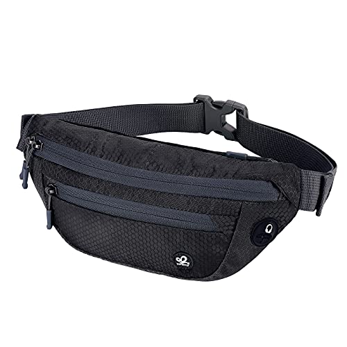 WATERFLY Bauchtasche Gürteltasche Sport Klein: Sportlich Unisex Hüfttasche Stylisch Leicht Hipbag für Outdoor Reise Wandern Travel Herren Damen von WATERFLY