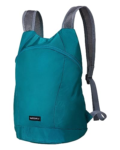 WATERFLY Ultraleicht Faltbar Rucksack 15L: Klein Packable Wanderrucksack Leicht Dünner Backpack Sportlich Tagesrucksack Daypack für Outdoor Wandern Städtetrip Herren Damen von WATERFLY