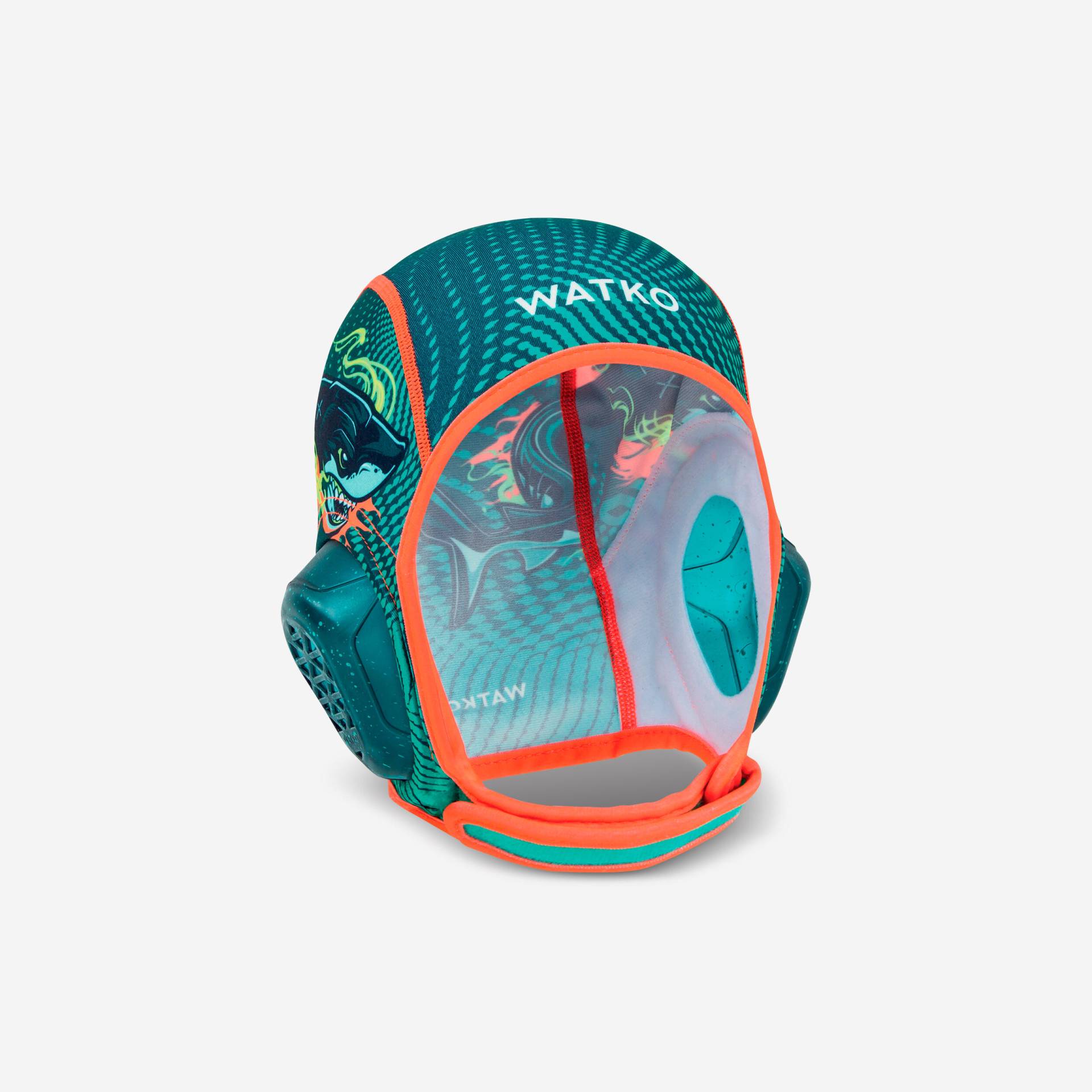 Wasserball-Kappe Kinder Easyplay Shark Klettverschluss grün von WATKO