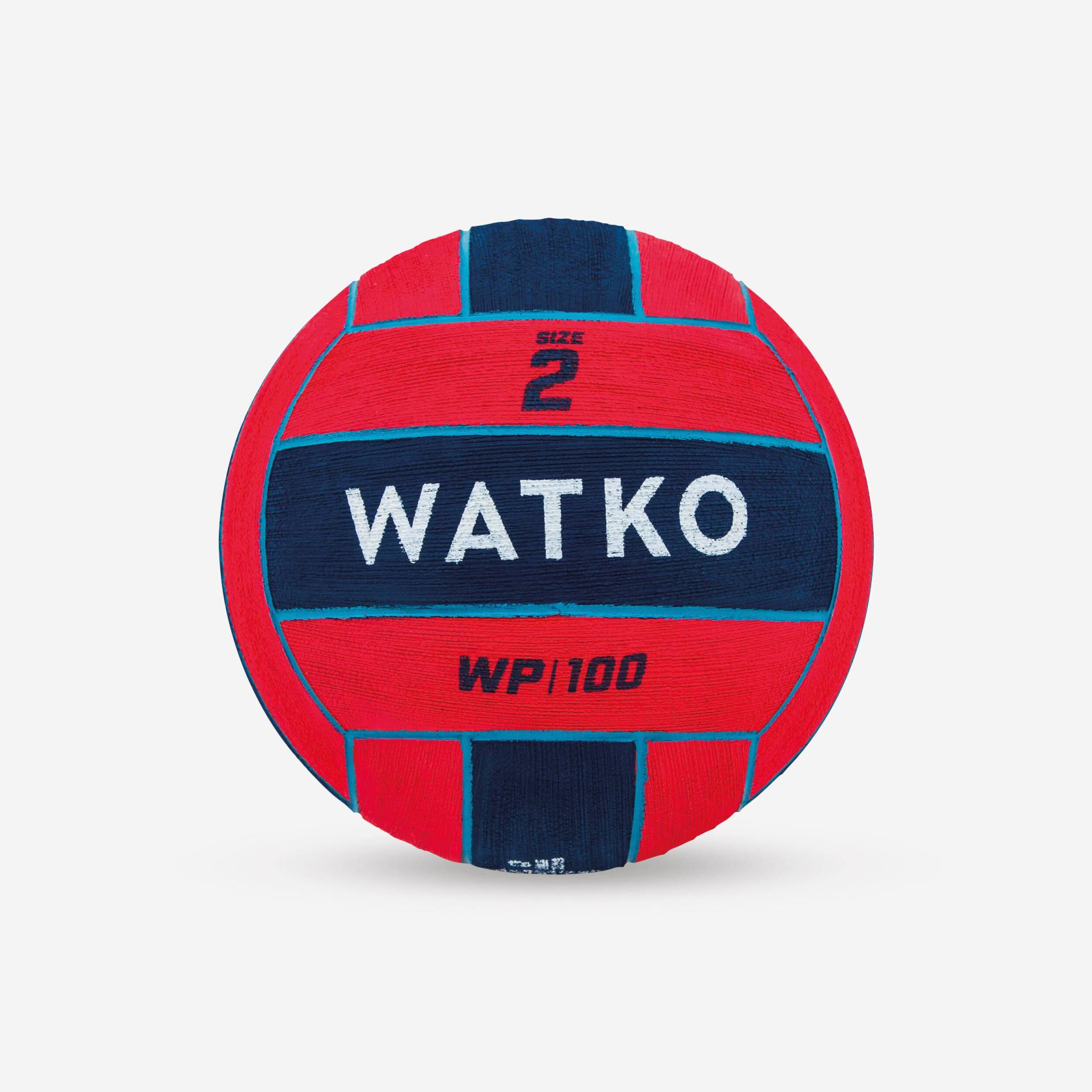 Wasserball Water Polo Größe 2 - WP100 rot/blau von WATKO