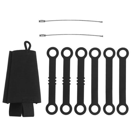 Für 6 Knicklichter Tasche Taktische Knicklichter Halter Outdoor Abenteuer Jagd Camping Angeln Ausrüstung Knicklicht Organizer Für Gürtel Molle Weste(BK) von WAUDUOE