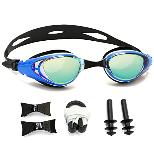 WAVE Kurzsichtige Schwimmbrille, No Leakage, Anti-Fog, UV-Protection Nearsighted Swimming Goggles von WAVE