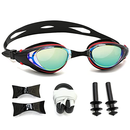 WAVE Kurzsichtige Schwimmbrille, No Leakage, Anti-Fog, UV-Protection Nearsighted Swimming Goggles von WAVE