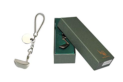 WB Golf Schlüsselanhänger Geschenkidee Golfschläger Eisen mit Gravurplatte von WB