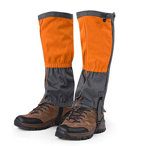 WBTY 1 Paar wasserdichte Gamaschen für Sport, Klettern, Wandern, Legging, Schuh- und Stiefelüberzug für Erwachsene (Orange) von WBTY