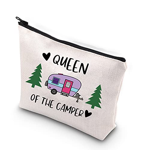 WCGXKO Camping-Geschenk Queen of Camper Reißverschlusstasche Make-up-Tasche Camper Geschenk für Frauen, Queen of Camper, von WCGXKO