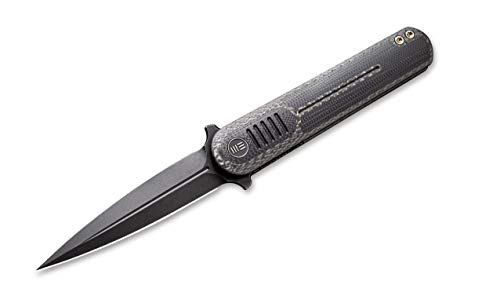 WE Knife Unisex – Erwachsene Angst Carbon Black Taschenmesser, Schwarz, 17.8 von WE Knife