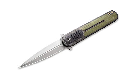WE Knife Unisex – Erwachsene Angst Carbon Green Taschenmesser, Oliv, 17.8 von WE Knife