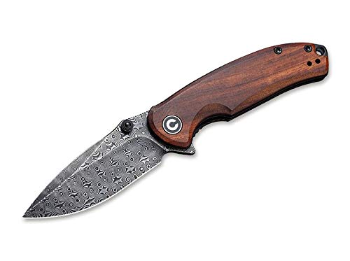 WE Knife Unisex – Erwachsene Pintail Damascus Bubinga Taschenmesser, Braun, 17,5 cm von WE Knife