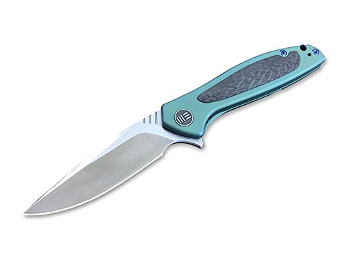 WE Knife Unisex – Erwachsene Wisp 805D Green/Satin Taschenmesser, Grün, 18,8 cm von WE Knife