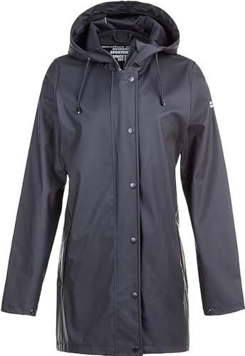 WEATHER REPORT Damen Regenmantel Petra W RAIN Jacket I wasserdichte Frauen Regenjacke I Outdoor Allwetterjacke 1001 Black 42 von WEATHER REPORT