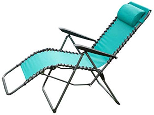 Leichter, zusammenklappbarer Chaiselongue-Stuhl für den Strand, tragbar, Camping-Liegestuhl im Freien für draußen, Terrasse, Rasen, Deck, Pool, Sonnenbaden (Farbe: Blau, Größe: Einheitsgröße) (Farbe: von WEBOL