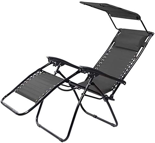 Leichter klappbarer Liegestuhl, Zero-Gravity-Stuhl mit Baldachin, Terrassen-Sonnenschutz, Lounge-Stuhl, verstellbare, klappbare Schatten-Liegestühle, mehrfarbig, optionale Sonnenliege, Gartenstühle von WEBOL
