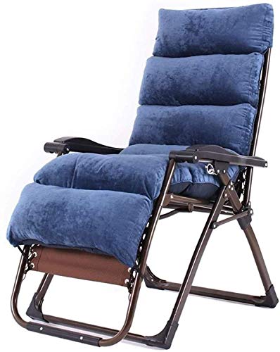 Sonnenliegen, Liegestühle, Sonnenliege/Schwerelosigkeits-Terrassenliegestuhl, übergroßer Klapp-Liegestuhl für den Außenbereich, verstellbarer Gartenstuhl, Heim-Lounge-Stuhl (blau). Vision Warm life von WEBOL