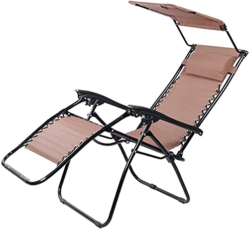 WEBOL Liegestuhl, klappbar, Liegestuhl, Zero-Gravity-Stuhl mit Baldachin, Terrassen-Sonnenschutz, Lounge-Stuhl, Vision Warm Life von WEBOL