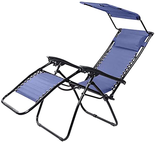 WEBOL Recliner Klappliegestuhl Zero Gravity Chair mit Baldachin Patio Sunshade Lounge Chair Warm Life von WEBOL